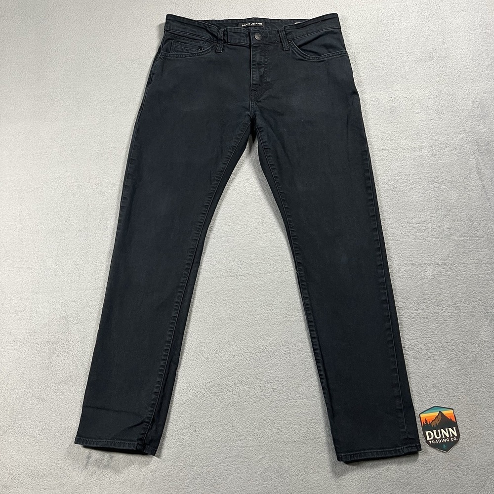 Mavi Jeans Mens 33x32 Black Jake Slim Straight Preppy Mid Rise Stretch Denim